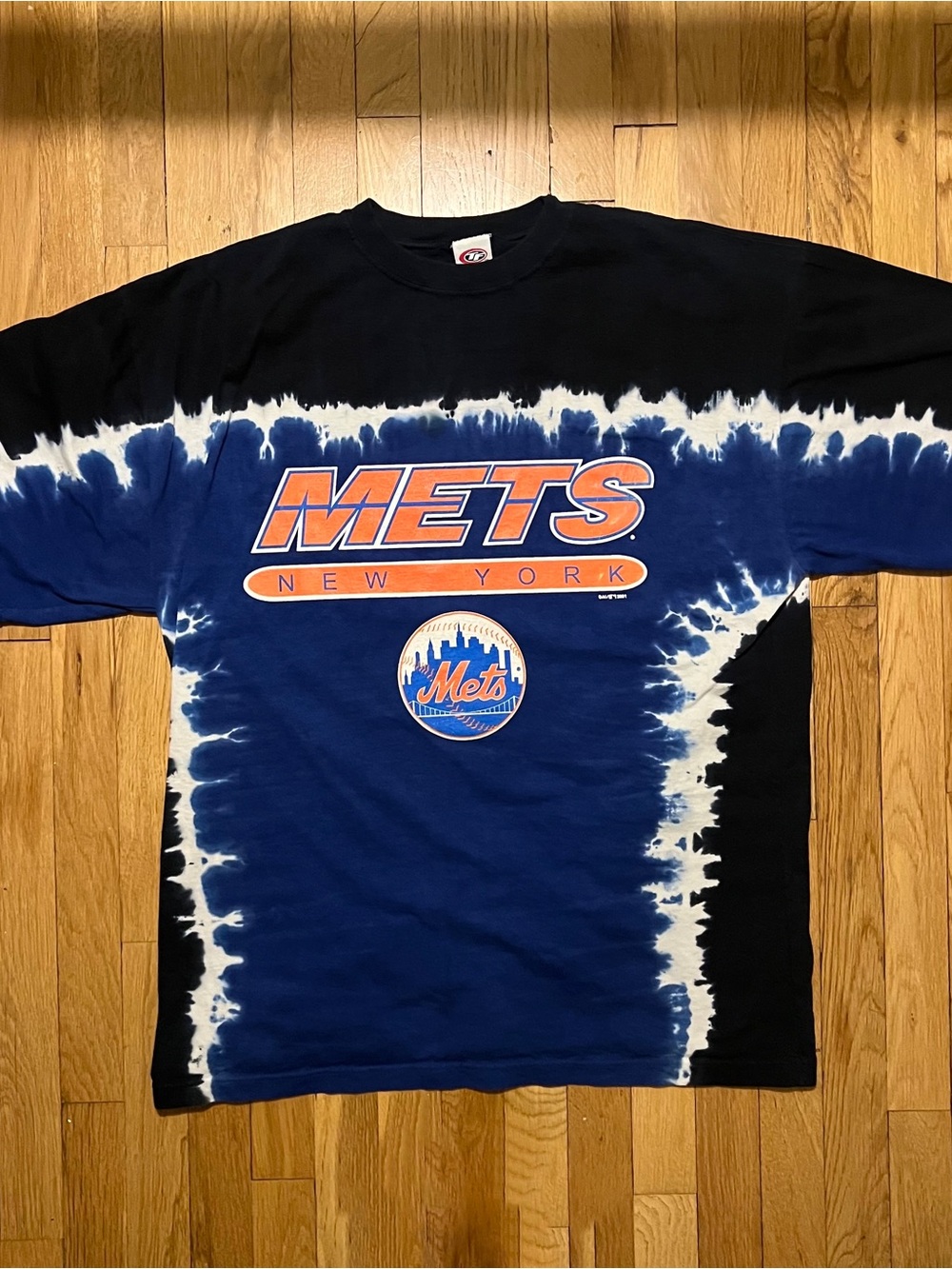 Vintage New York Mets Black Blue Tie Dye XL T Shirt
